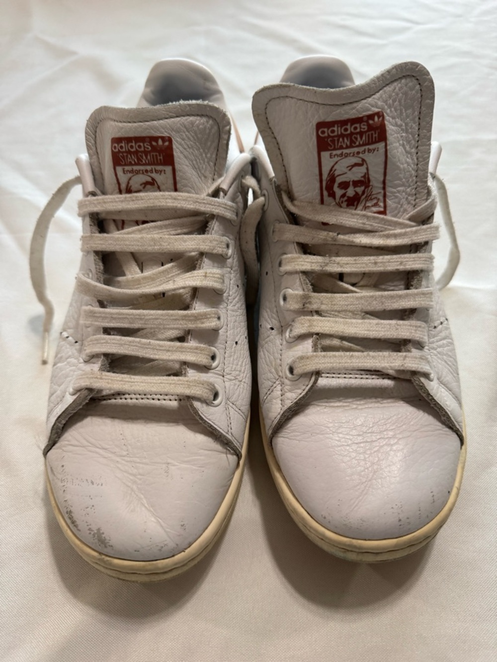 Adidas Stan Smith White Leather Sneakers Gum Heel US 8.5